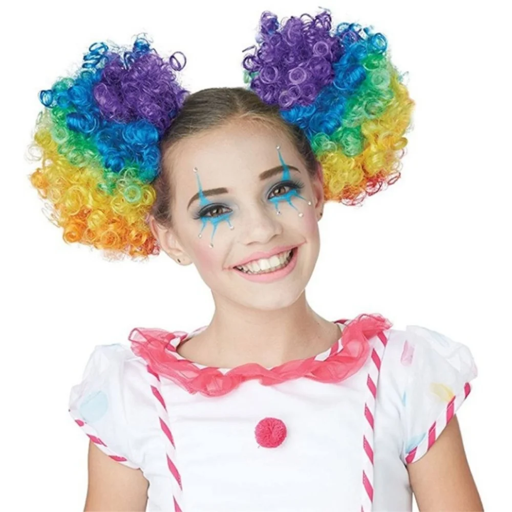 Blooming Hair Colored Clown Puffs